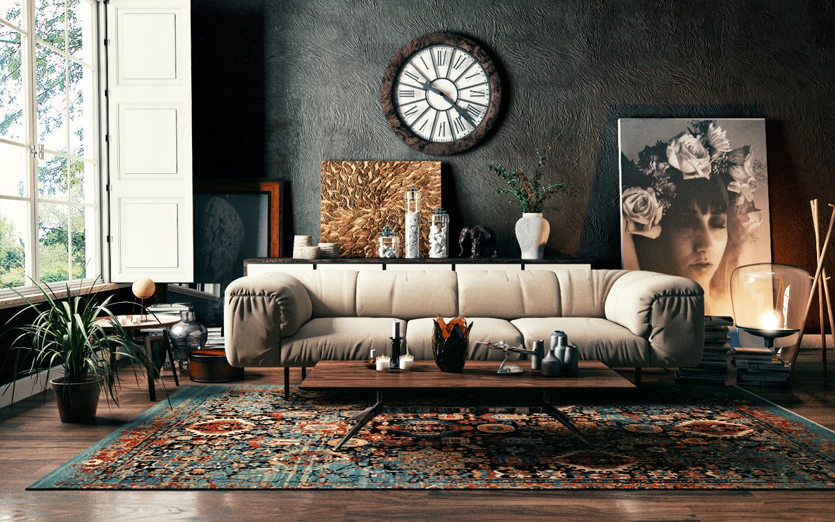 floral-patterned-rustic-decor-ideas-for-living-room